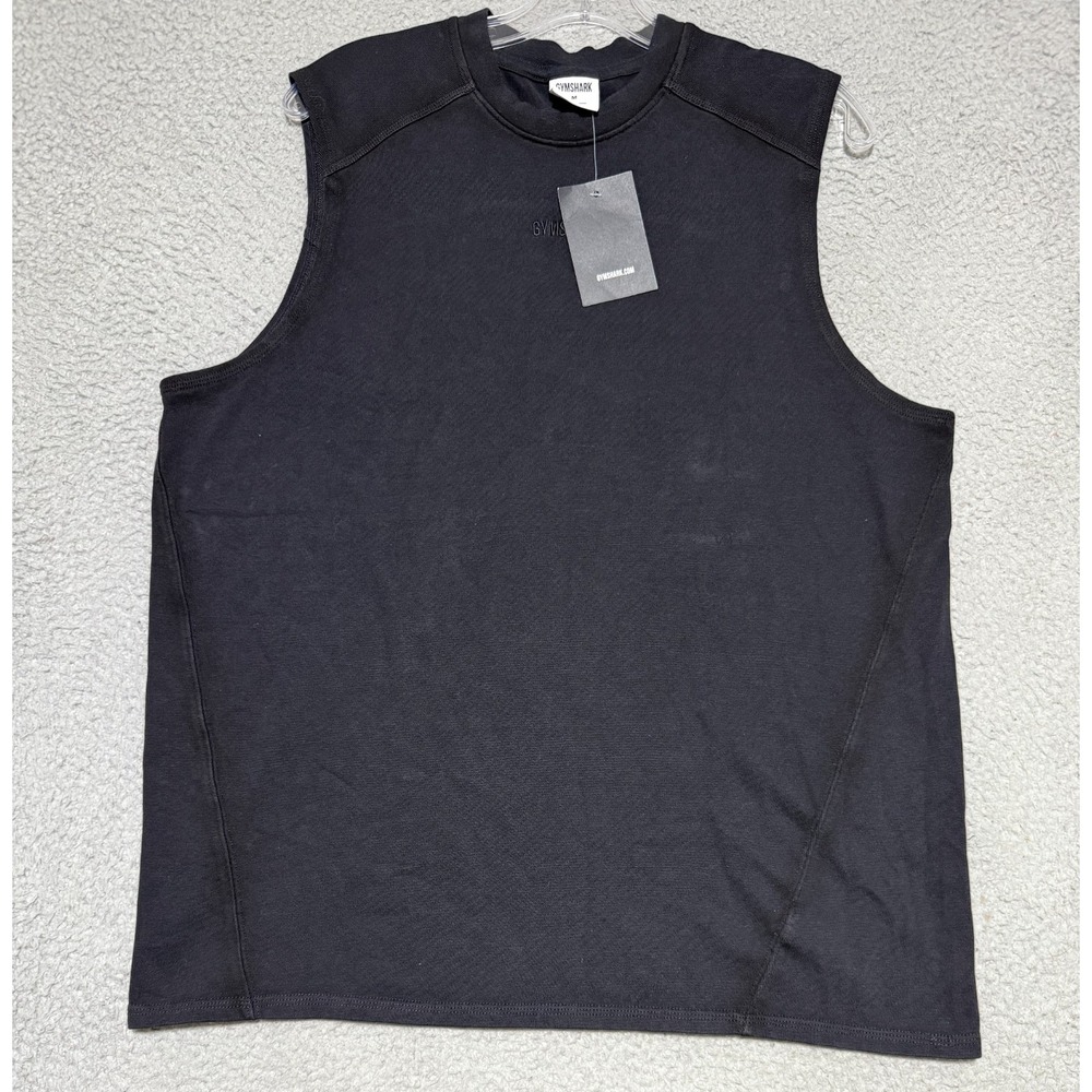 NEW Gymshark Black vest tank Mens Medium Stretch Gym Outdoor Cotton